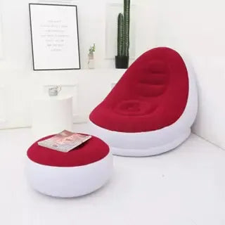 AirLounge Comfort™ — Poltrona Inflável com Puff para Descanso 6