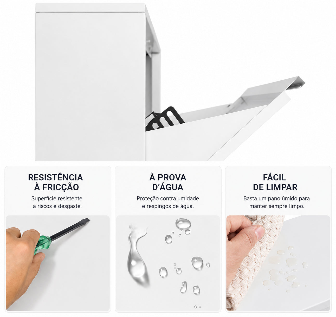 Armário Sapateira Slim Metálica 4 Portas Basculantes 3