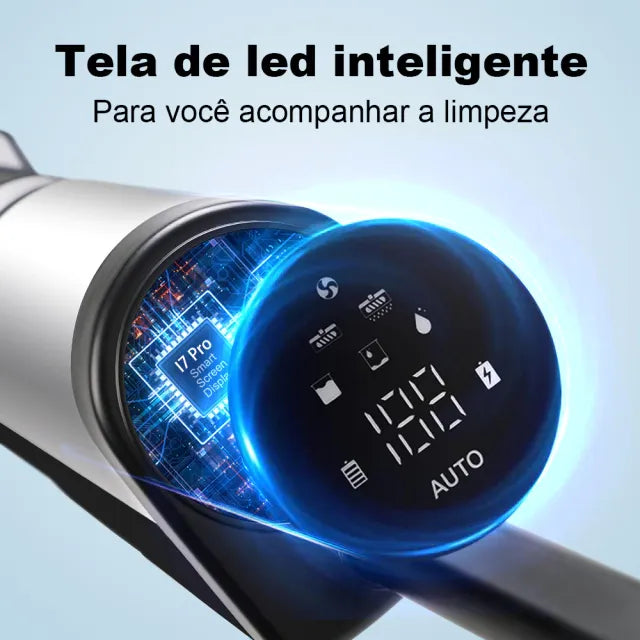 Aspirador Vertical de Pó I7 Pro - Aspira e Passa Pano Autolimpante, Sem Fio 11