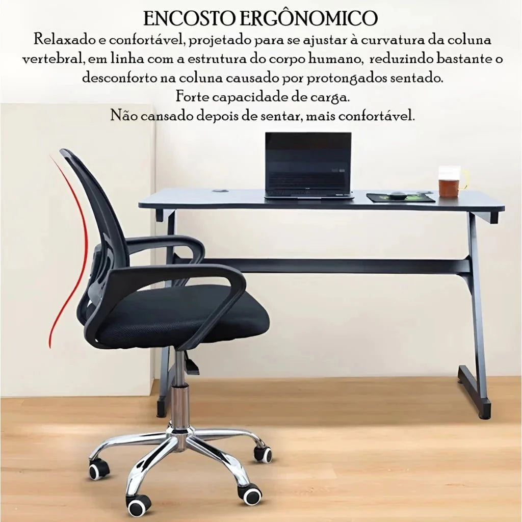 Cadeira de Escritório com Encosto em Tela Mesh 3