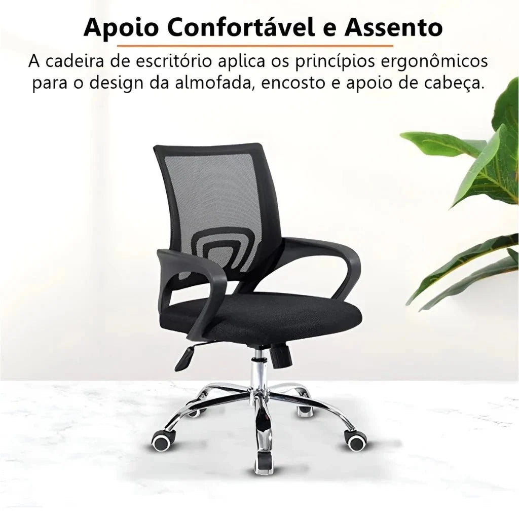 Cadeira de Escritório com Encosto em Tela Mesh 2