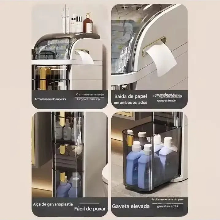 Gaveteiro Organizador FlexMove™ | Multiuso com Rodinhas para Banheiro, Quarto, Cozinha e Lavanderia 9