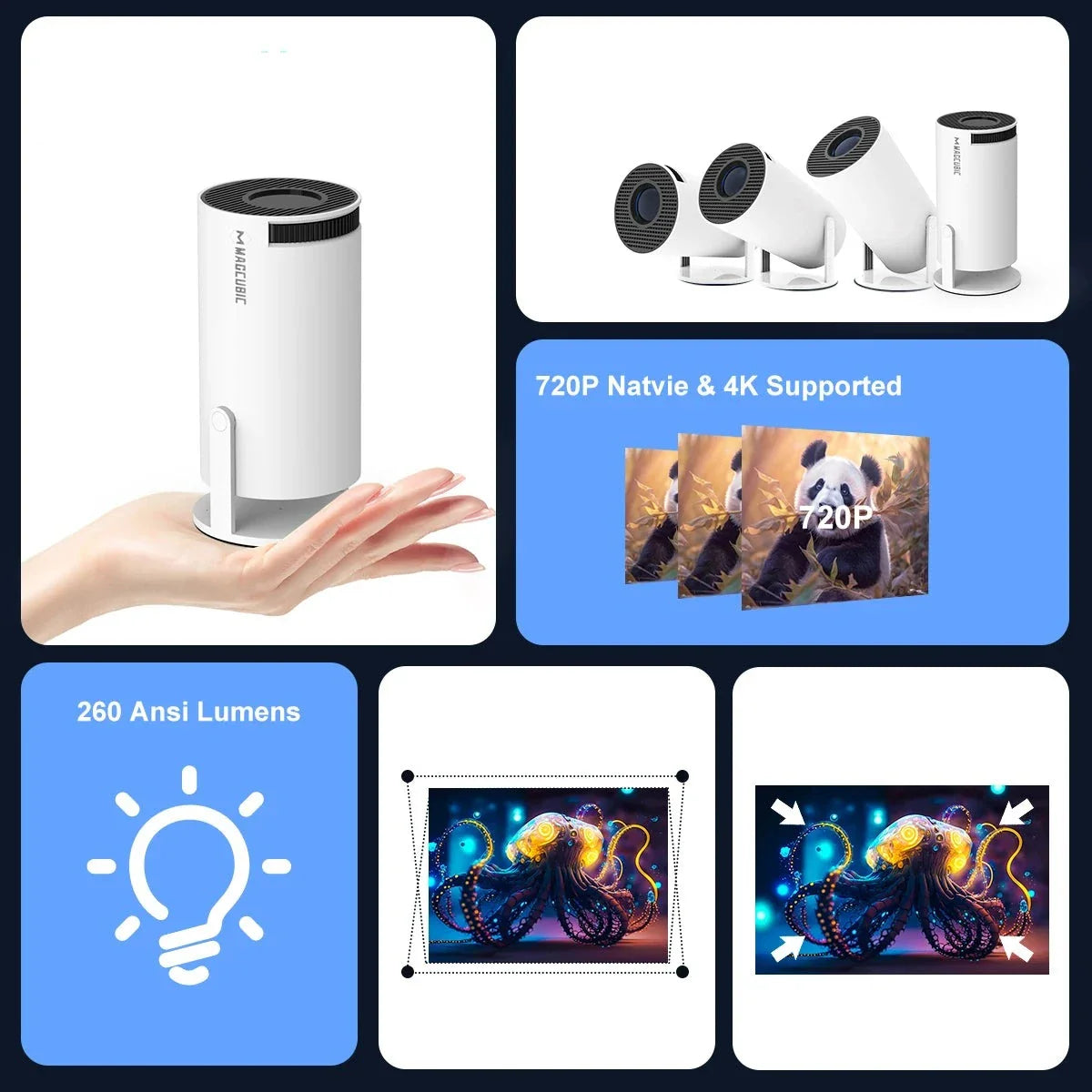 Projetor Smart Portátil 4k 6