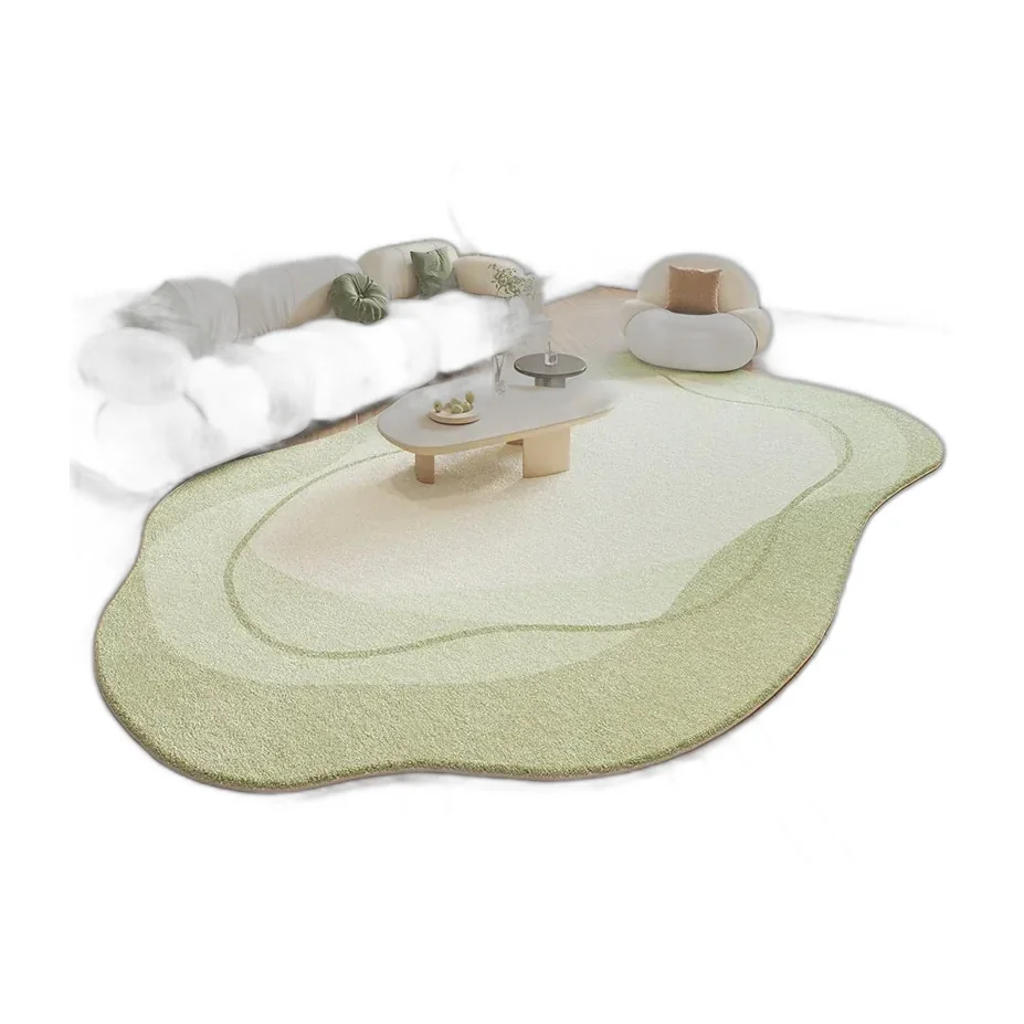 Tapete Sala De Estar Creme Irregular